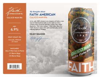 Faith American Calico Man IPA Sales Sheet